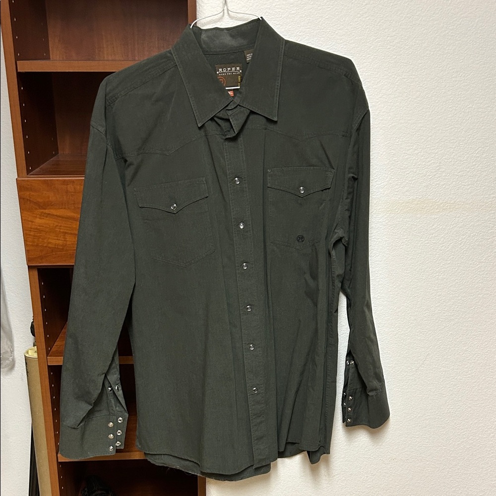 Roper Black Dress Shirt for Men